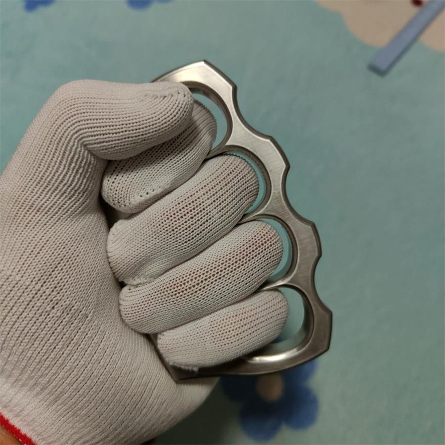 Large Finger Hole 304 Steel Knuckle Duster Broken Window Self-defense EDC Tool - Image 7