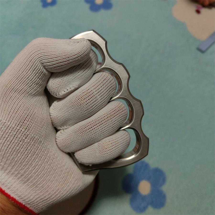 Large Finger Hole 304 Steel Knuckle Duster Broken Window Self-defense EDC Tool - Image 9