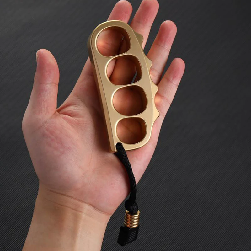 Large Size Pea Brass Knuckle Duster Self Defense EDC Decoration - Image 2