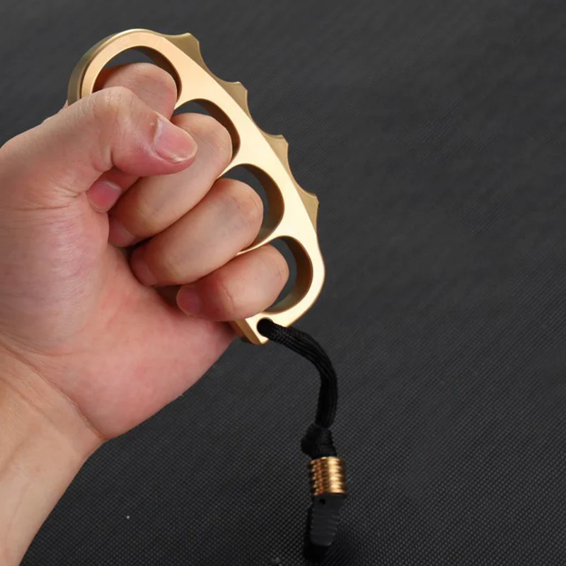 Large Size Pea Brass Knuckle Duster Self Defense EDC Decoration - Image 3