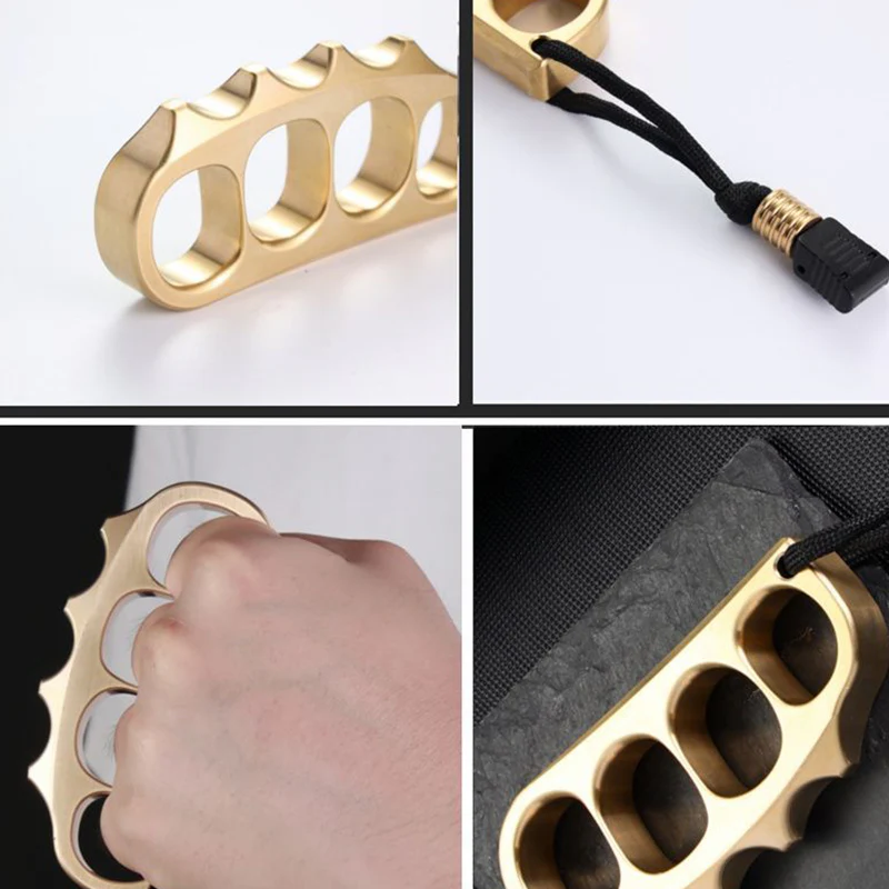 Large Size Pea Brass Knuckle Duster Self Defense EDC Decoration - Image 4