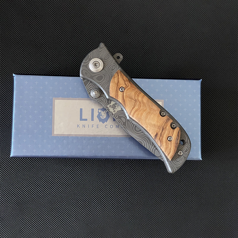 Liome 339 Folding Knife Damascus Outdoor Portable Pocket Camping Military Knives - Image 6