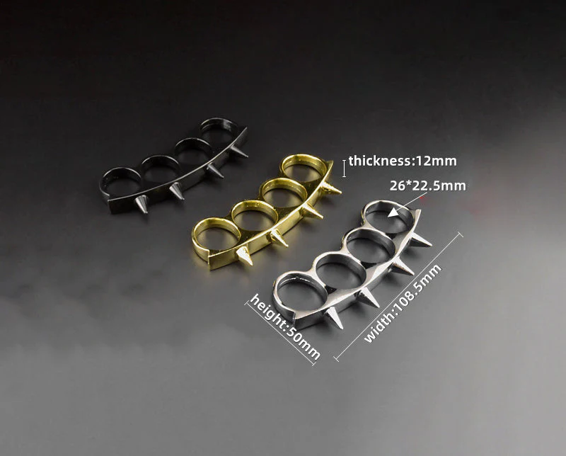 Mini Brass Knuckle Duster Boxing Four Finger Buckle Self Defense Window Breaker Outdoor Fight Guards EDC Tools - Image 4