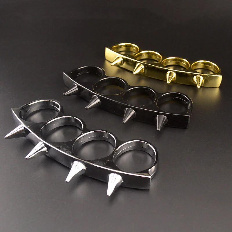 Mini Brass Knuckle Duster Boxing Four Finger Buckle Self Defense Window Breaker Outdoor Fight Guards EDC Tools - Image 5