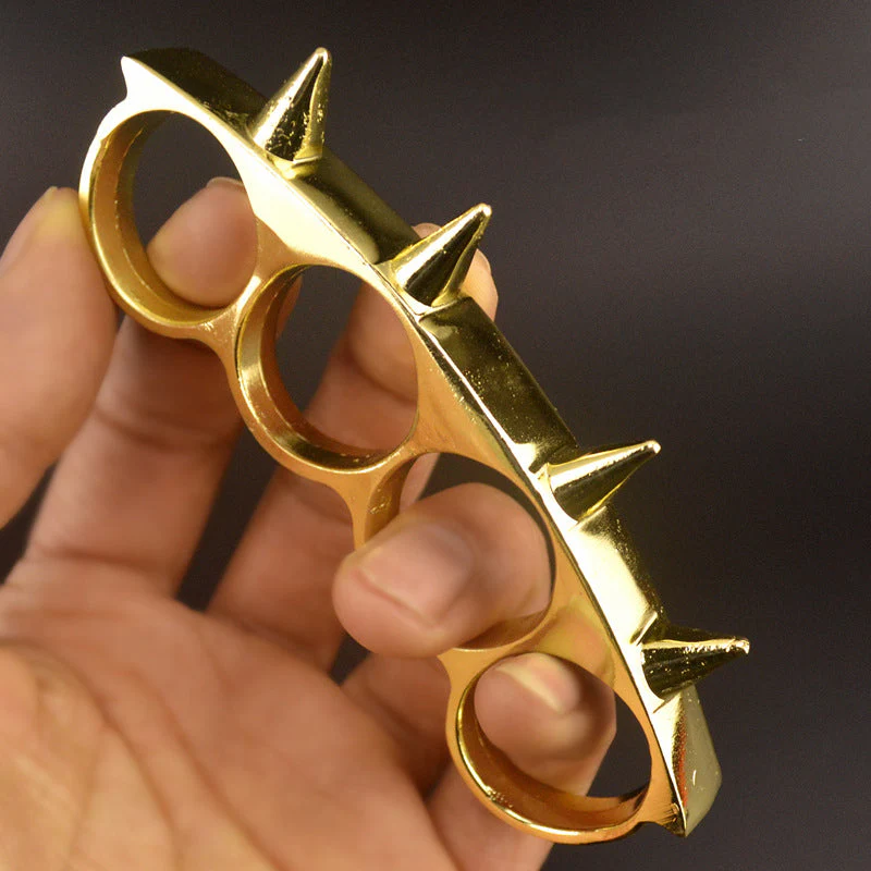Mini Brass Knuckle Duster Boxing Four Finger Buckle Self Defense Window Breaker Outdoor Fight Guards EDC Tools - Image 7
