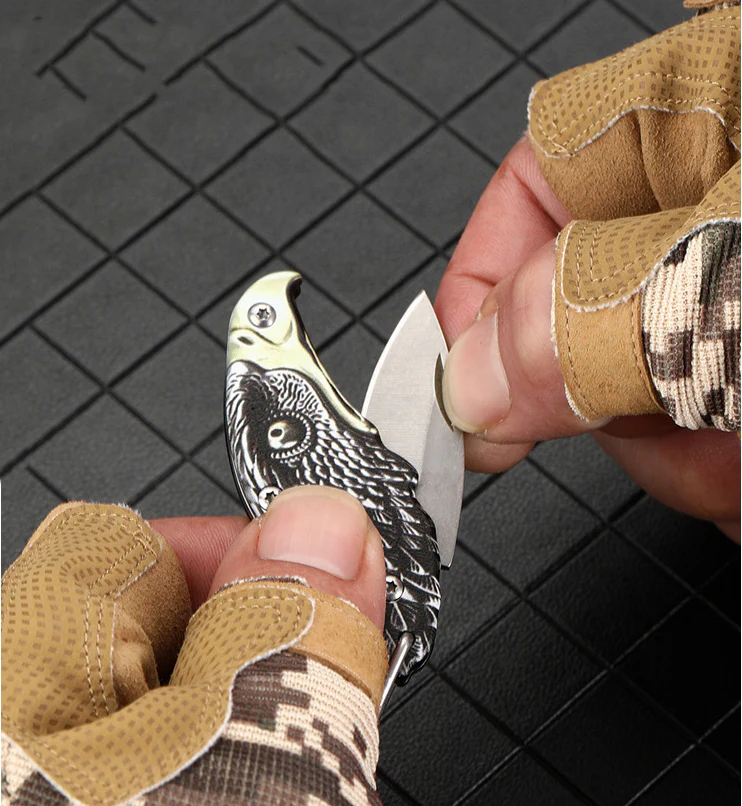 Mini Eagle Necklace Knife Keychain Pocket Knives - Image 13