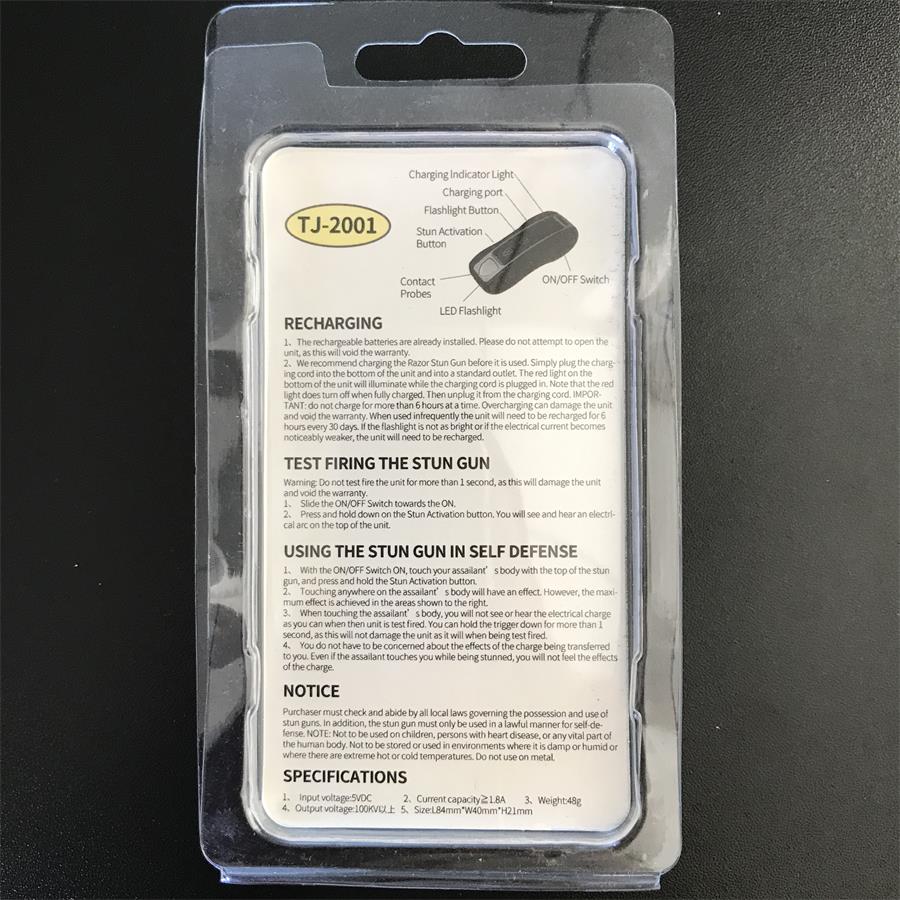 Stun Gun Mini Electric Baton Car Key Electric Striker Multifunctional Defense Stunner - Image 7