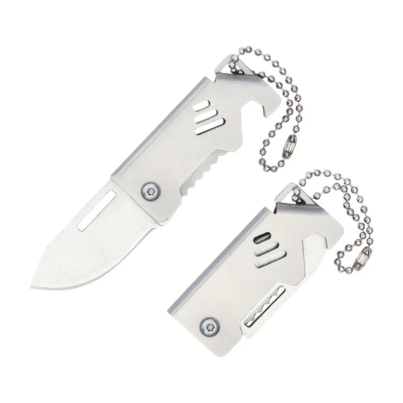 Mini Folding Bottle Opener Knife Keychain Pendant Knives - Image 4