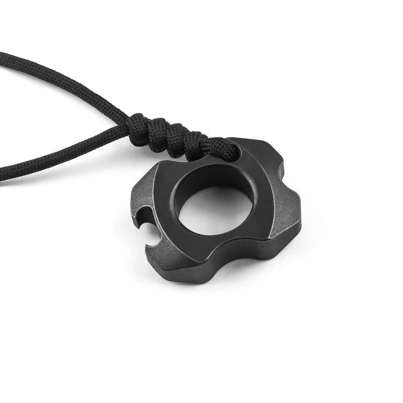Mini Hand-fired Titanium Knuckle Duster Bottle Opening EDC Tool - Image 12