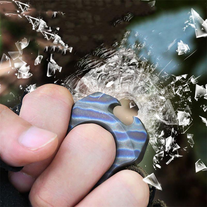 Mini Hand-fired Titanium Knuckle Duster Bottle Opening EDC Tool - Image 5