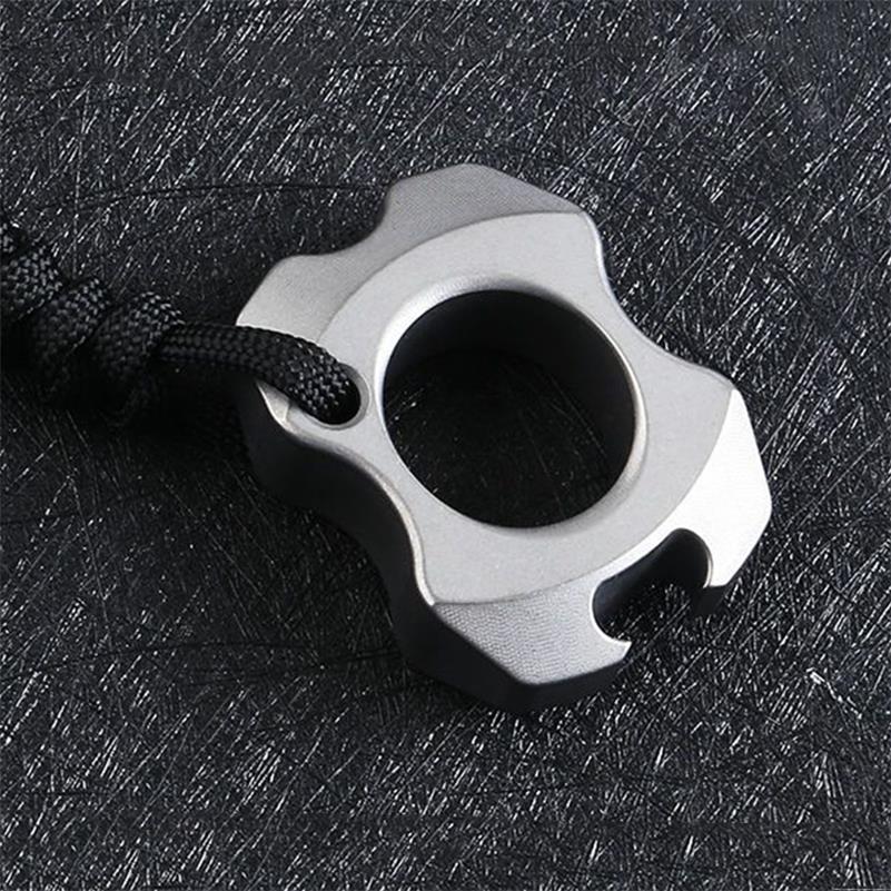 Mini Hand-fired Titanium Knuckle Duster Bottle Opening EDC Tool - Image 7