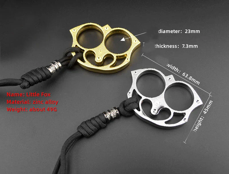 Mini Kitten Two Finger Buckle Knuckle Duster Boxing Self Defense Window Breaker Outdoor Portable Keychain EDC Tool - Image 3