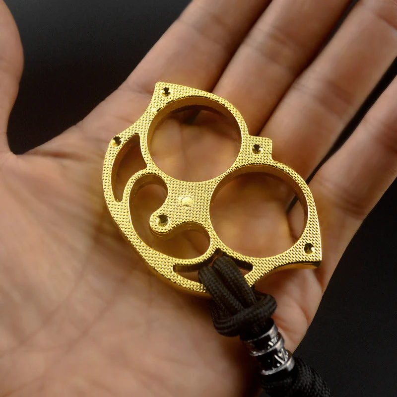 Mini Kitten Two Finger Buckle Knuckle Duster Boxing Self Defense Window Breaker Outdoor Portable Keychain EDC Tool - Image 4
