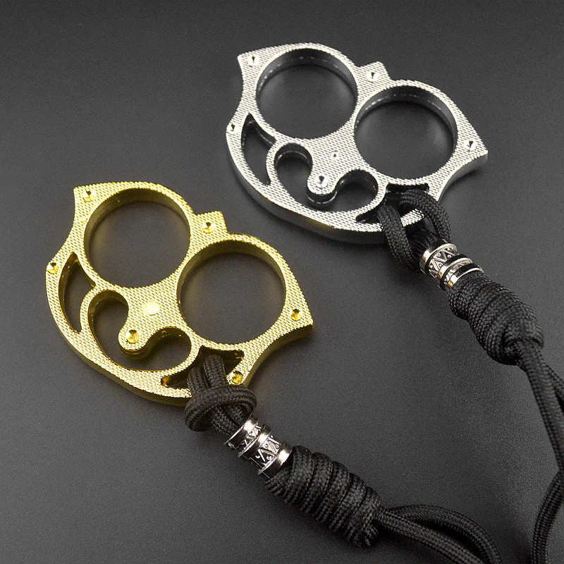 Mini Kitten Two Finger Buckle Knuckle Duster Boxing Self Defense Window Breaker Outdoor Portable Keychain EDC Tool - Image 7