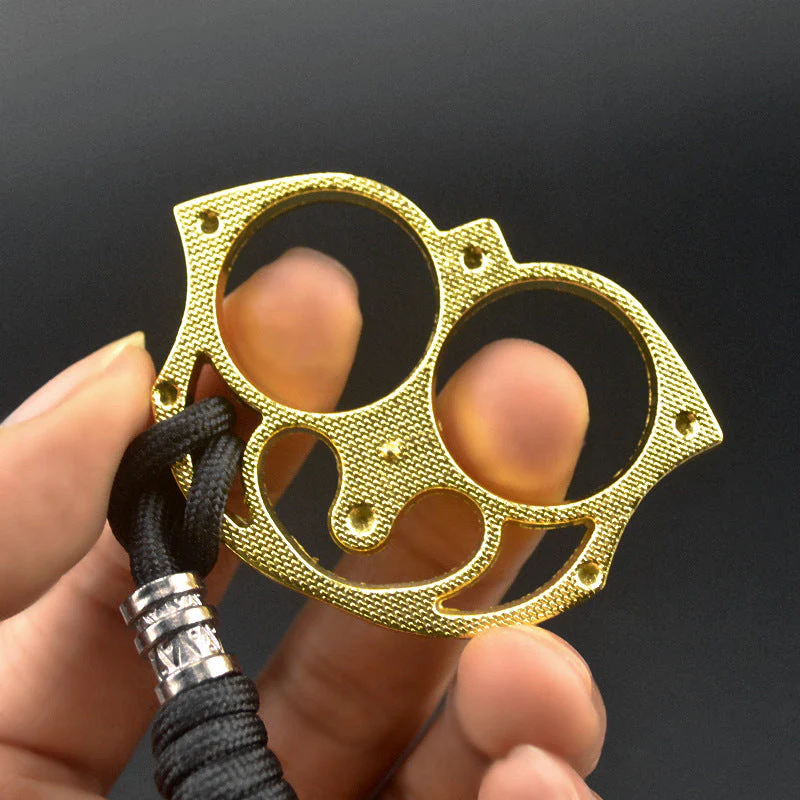 Mini Kitten Two Finger Buckle Knuckle Duster Boxing Self Defense Window Breaker Outdoor Portable Keychain EDC Tool - Image 8