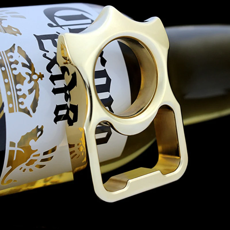 Mini Multifunctional Brass Knuckle Bottle Opener