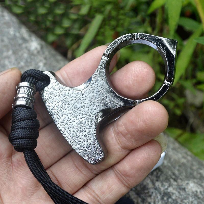 Mini Orchid One Finger Knuckle Knuckle Duster Boxing Self Defense Window Breaker Outdoor Portable Keychain EDC Tool - Image 3