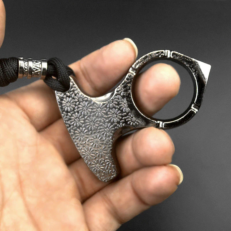 Mini Orchid One Finger Knuckle Knuckle Duster Boxing Self Defense Window Breaker Outdoor Portable Keychain EDC Tool - Image 7