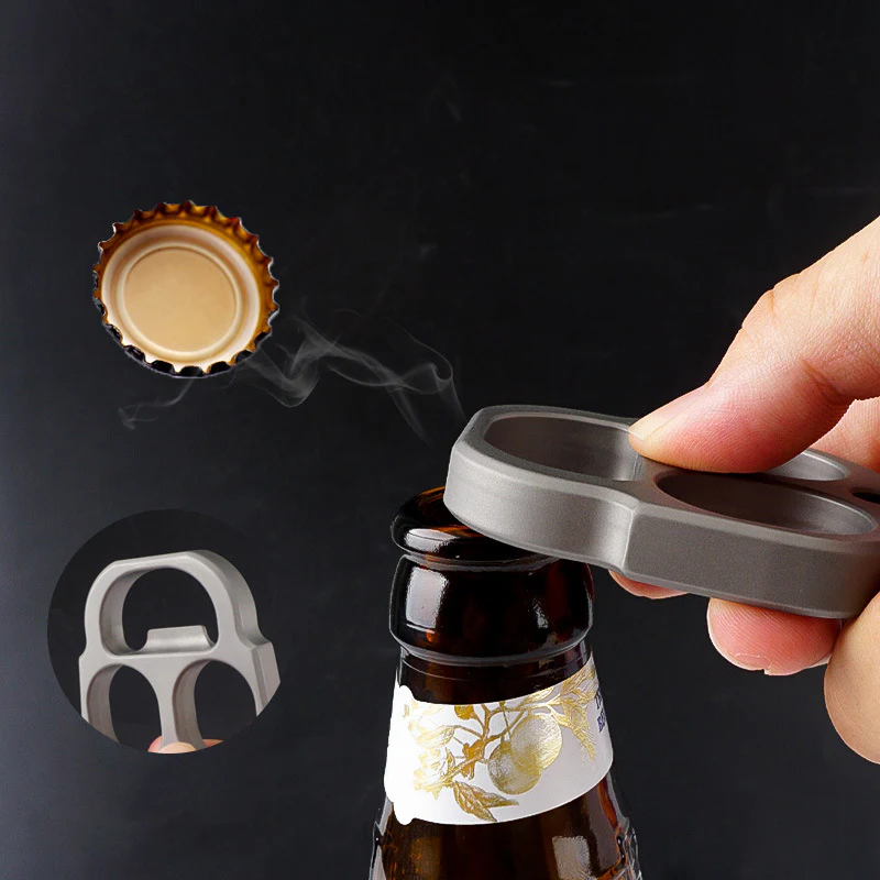 Mini Titanium Knuckle Multi-function Bottle Opening EDC Tool - Image 3