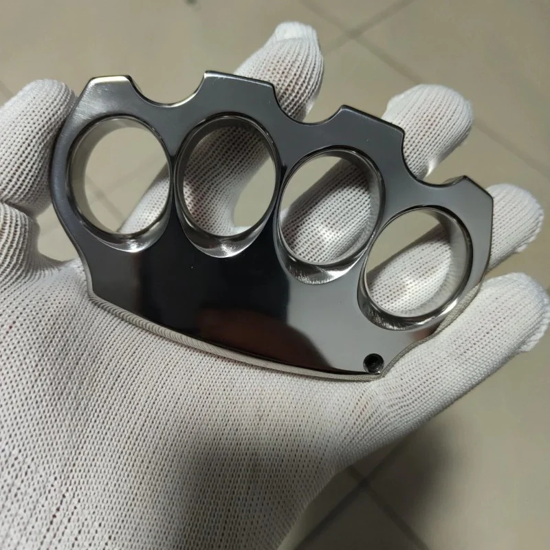Mirror Solid Knuckle Duster Four Finger Buckle Self-defense Broken Window EDC Tool Boxing Training Gear - Image 4