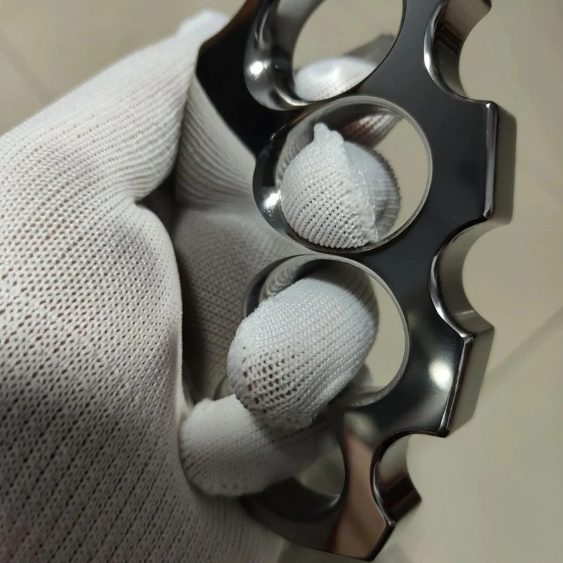 Mirror Solid Knuckle Duster Four Finger Buckle Self-defense Broken Window EDC Tool Boxing Training Gear - Image 7