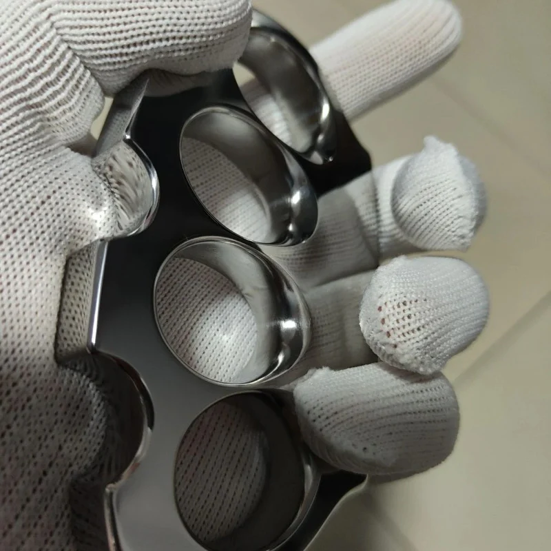 Mirror Solid Knuckle Duster Four Finger Buckle Self-defense Broken Window EDC Tool Boxing Training Gear - Image 9