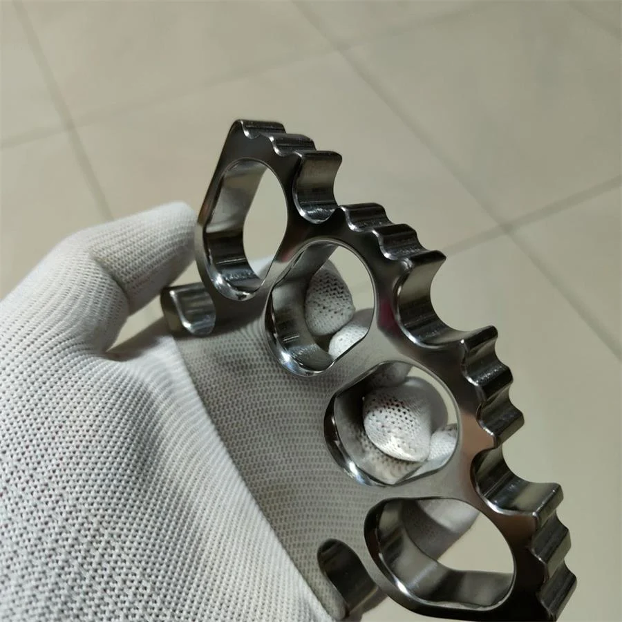 Mirror Titanium Alloy Knuckle Duster Defense Gear - Image 2