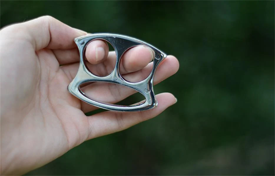 Monkey Face - Brass Knuckle Duster Boxing Two Finger Buckle Self Defense Window Breaker Outdoor Portable EDC Tools - Image 3