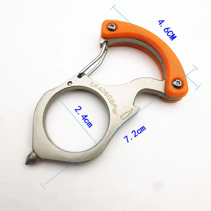 Multi-functional Single Finger Knuckle Duster Broken Window Finger Ring Portable EDC Keychain Charm - Image 3