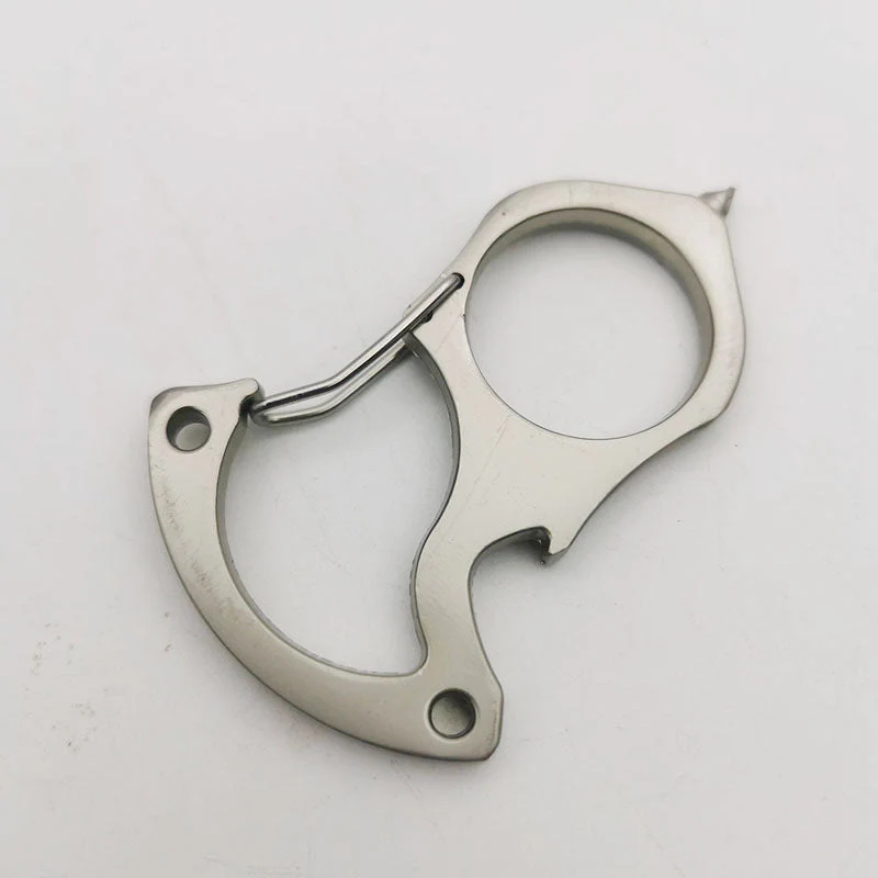 Multi-functional Single Finger Knuckle Duster Broken Window Finger Ring Portable EDC Keychain Charm - Image 4