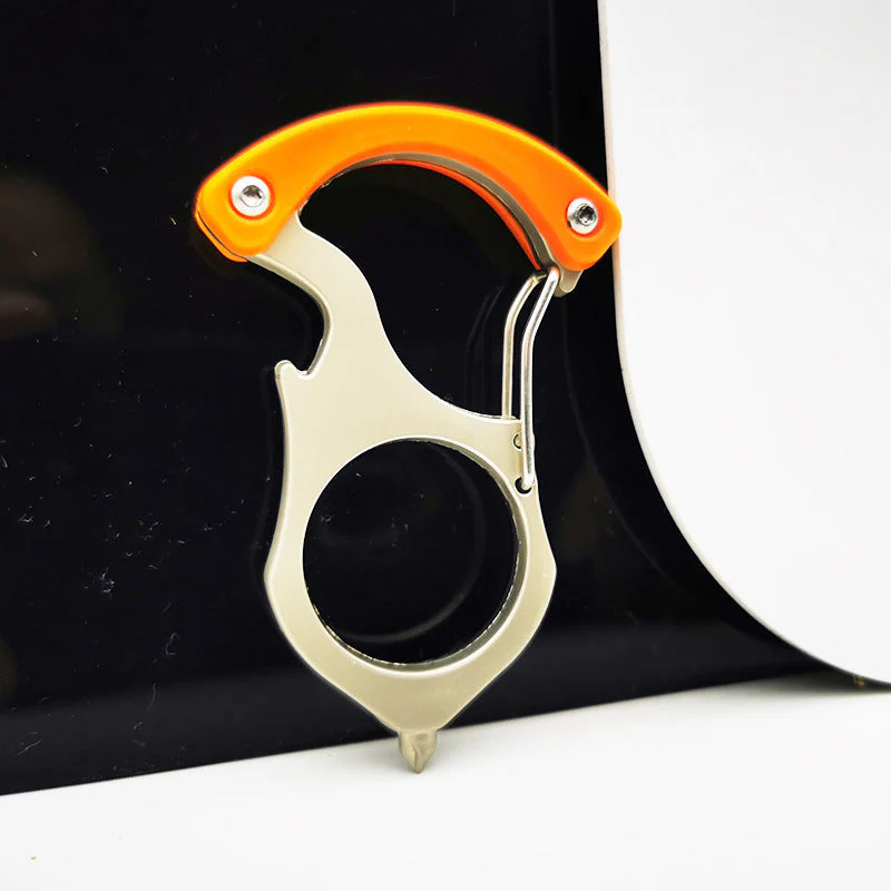 Multi-functional Single Finger Knuckle Duster Broken Window Finger Ring Portable EDC Keychain Charm - Image 6
