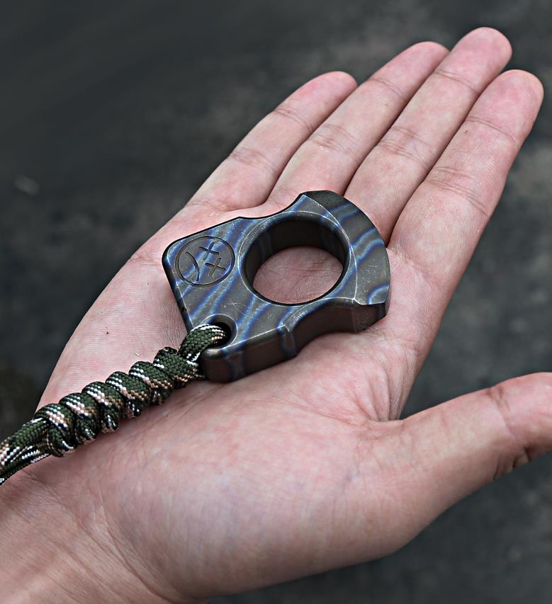 Multi-style Titanium Knuckle Duster Boxing Self Defense Buckle Window Breaker Outdoor EDC Tool - Image 7