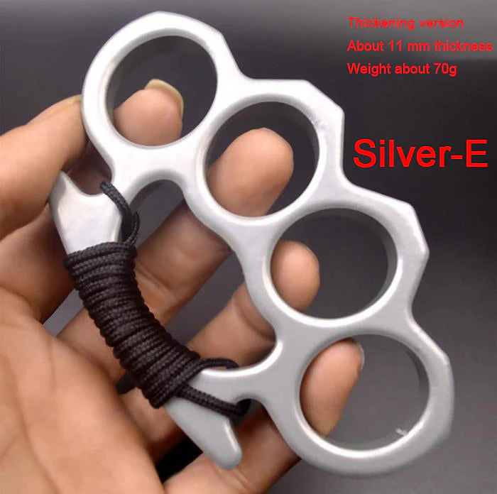 Multicolor Metal Brass Knuckle Duster Boxing Self Defense Four Finger Buckle Window Breaker Outdoor EDC Tool - Image 15