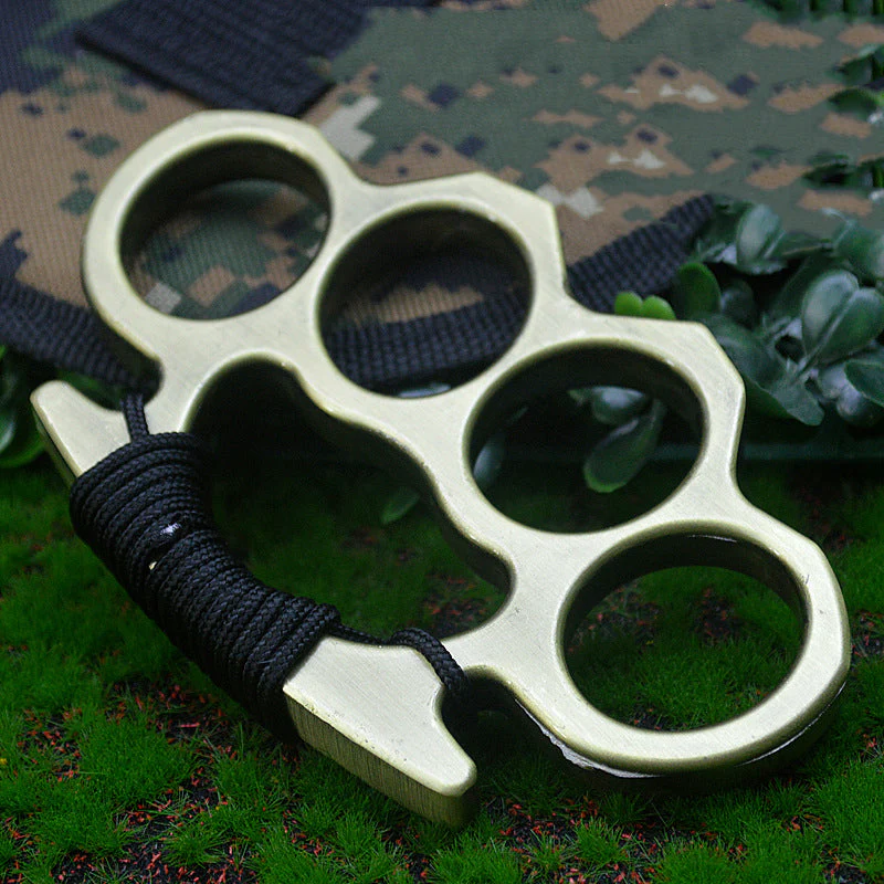 Multicolor Metal Brass Knuckle Duster Boxing Self Defense Four Finger Buckle Window Breaker Outdoor EDC Tool - Image 3