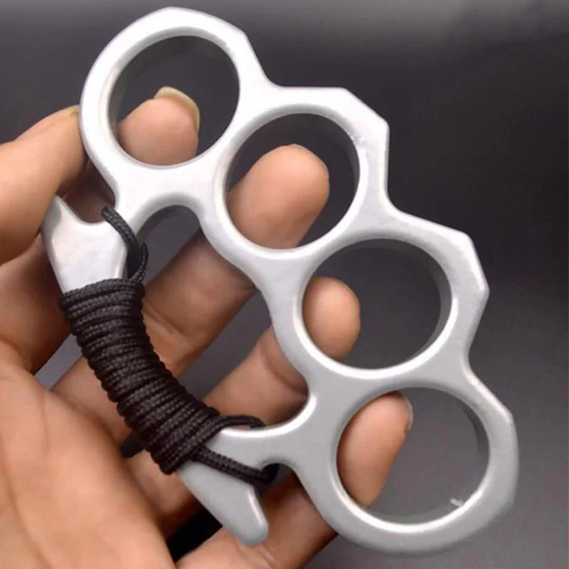 Multicolor Metal Brass Knuckle Duster Boxing Self Defense Four Finger Buckle Window Breaker Outdoor EDC Tool - Image 4