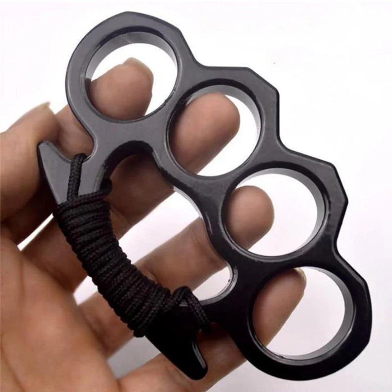Multicolor Metal Brass Knuckle Duster Boxing Self Defense Four Finger Buckle Window Breaker Outdoor EDC Tool - Image 5