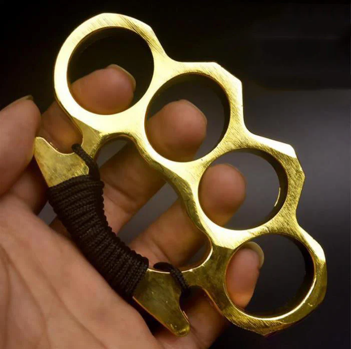 Multicolor Metal Brass Knuckle Duster Boxing Self Defense Four Finger Buckle Window Breaker Outdoor EDC Tool - Image 9