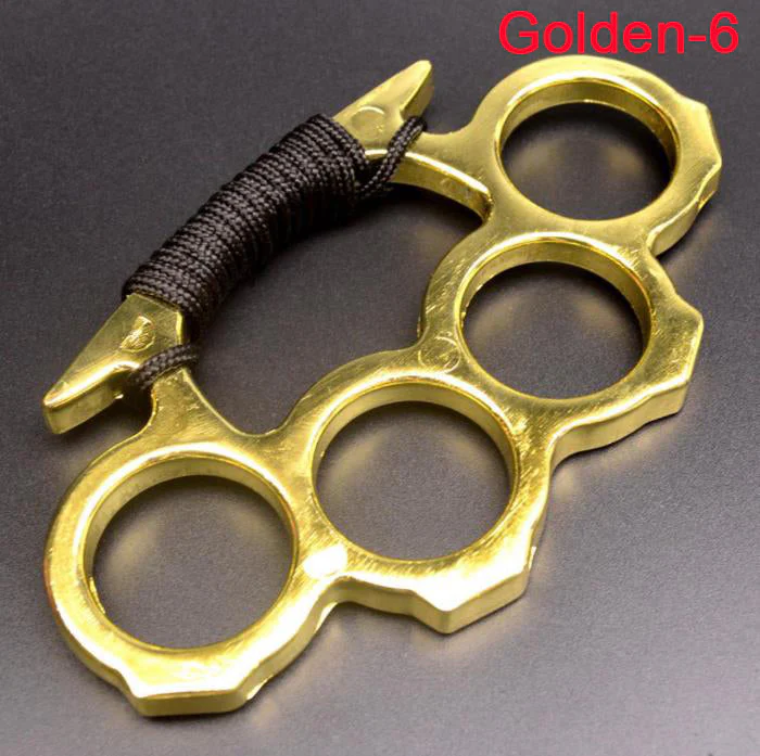 Multicolor Solid Brass Knuckle Duster Boxing Four Finger Buckle Defense Window Breaker Outdoor EDC Tool - Image 5