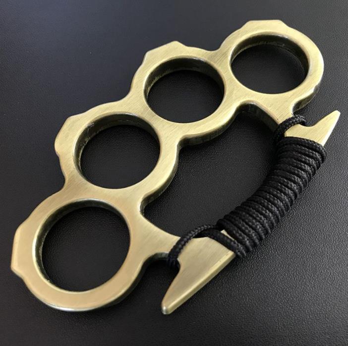 Multicolor Solid Brass Knuckle Duster Boxing Four Finger Buckle Defense Window Breaker Outdoor EDC Tool - Image 7