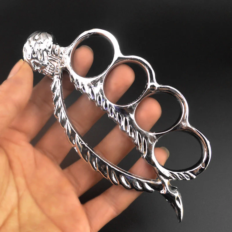 Multifunctional Brass Knuckle Duster Boxing Four Finger Buckle Self Defense Window Breaker Outdoor Fight Guard EDC Tool - Image 2