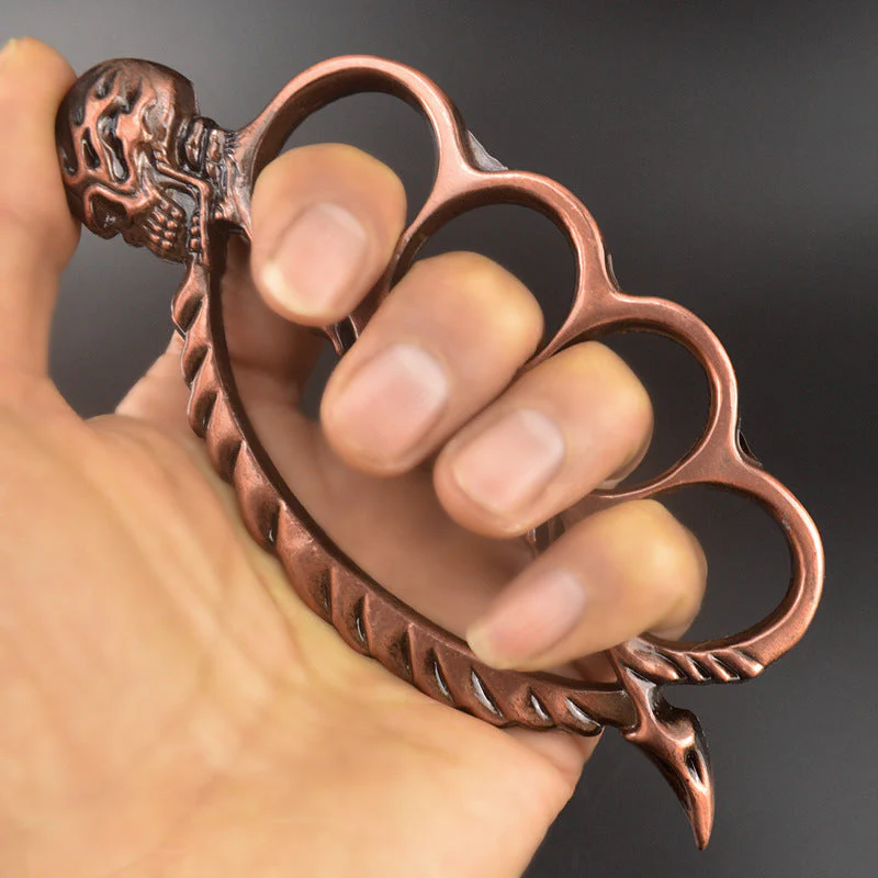 Multifunctional Brass Knuckle Duster Boxing Four Finger Buckle Self Defense Window Breaker Outdoor Fight Guard EDC Tool - Image 4