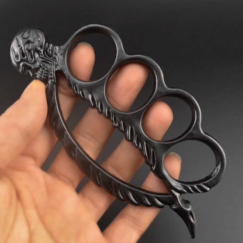 Multifunctional Brass Knuckle Duster Boxing Four Finger Buckle Self Defense Window Breaker Outdoor Fight Guard EDC Tool - Image 5