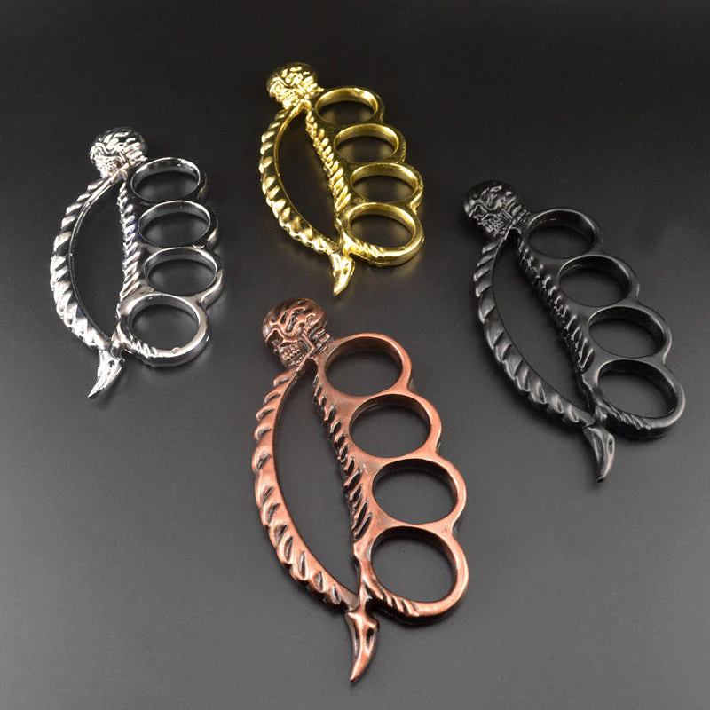 Multifunctional Brass Knuckle Duster Boxing Four Finger Buckle Self Defense Window Breaker Outdoor Fight Guard EDC Tool - Image 6