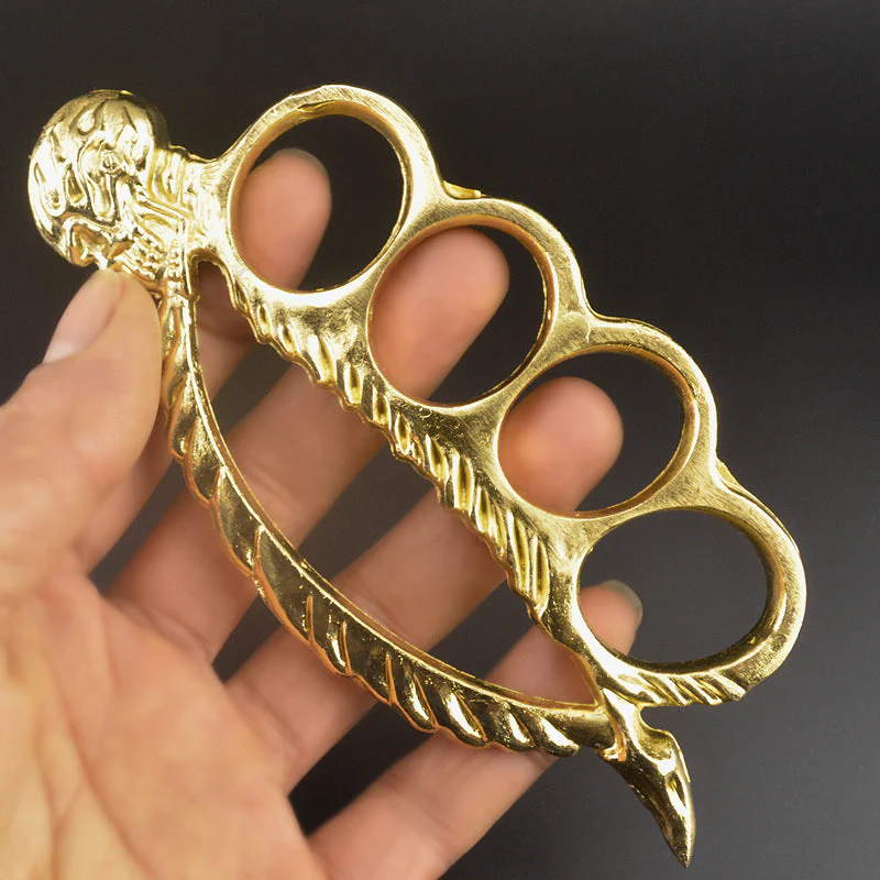 Multifunctional Brass Knuckle Duster Boxing Four Finger Buckle Self Defense Window Breaker Outdoor Fight Guard EDC Tool - Image 8