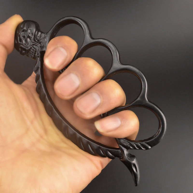 Multifunctional Brass Knuckle Duster Boxing Four Finger Buckle Self Defense Window Breaker Outdoor Fight Guard EDC Tool - Image 9