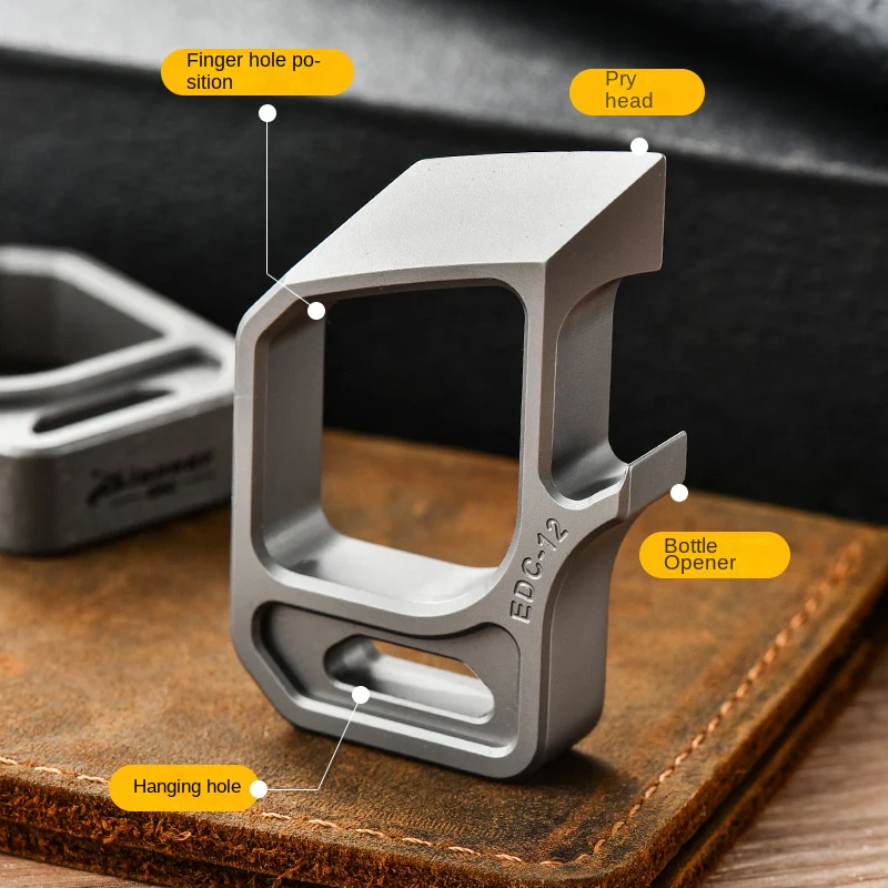 Multifunctional Titanium Knuckle Bottle-opening Self-defense Protective Gear - Image 3