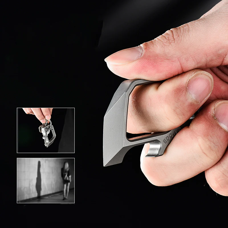 Multifunctional Titanium Knuckle Bottle-opening Self-defense Protective Gear - Image 4