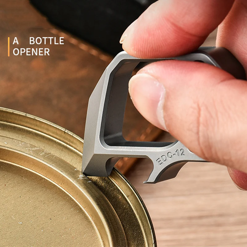 Multifunctional Titanium Knuckle Bottle-opening Self-defense Protective Gear - Image 6
