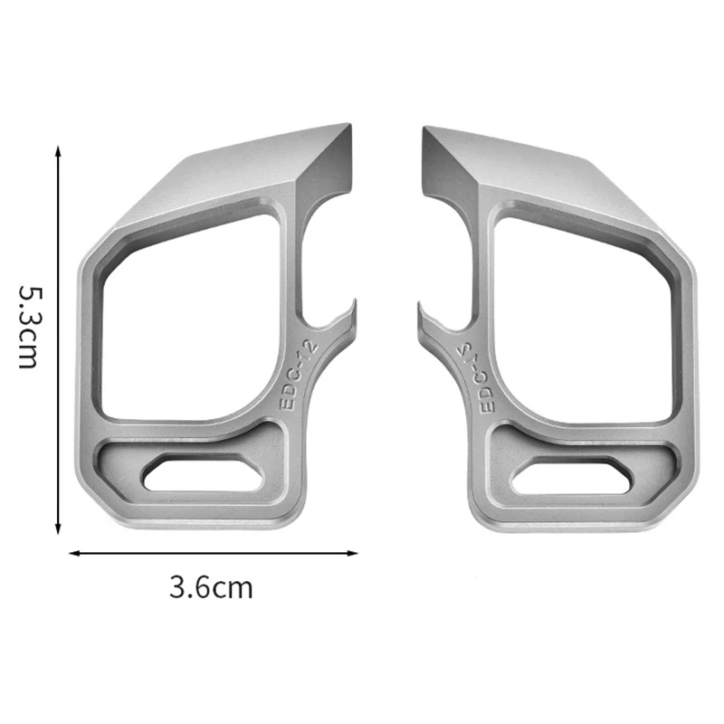 Multifunctional Titanium Knuckle Bottle-opening Self-defense Protective Gear - Image 9