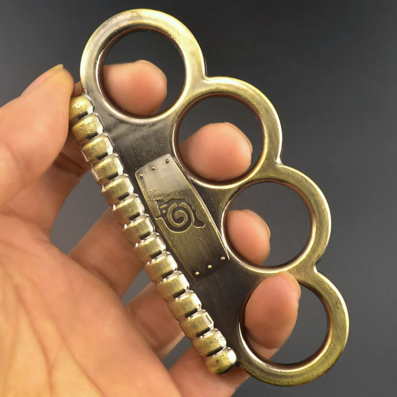 Portable Solid Brass Knuckle Duster Boxing Four Finger Buckle Defense Window Breaker Outdoor EDC Tool - Image 3